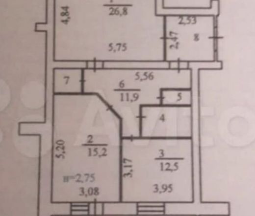 Продаётся 2 комнатная квартира, площадью 80.4 м², 10 этаж Александров г. Свердлова ул.