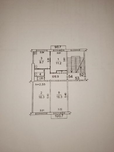 Продаётся 3 комнатная квартира, площадью 64.4 м², 3 этаж софрино рп. софрино-1 мкр.